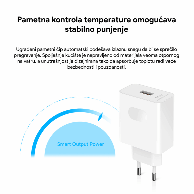 Kucni punjac Honor Super Charge 66W sa kablom beli