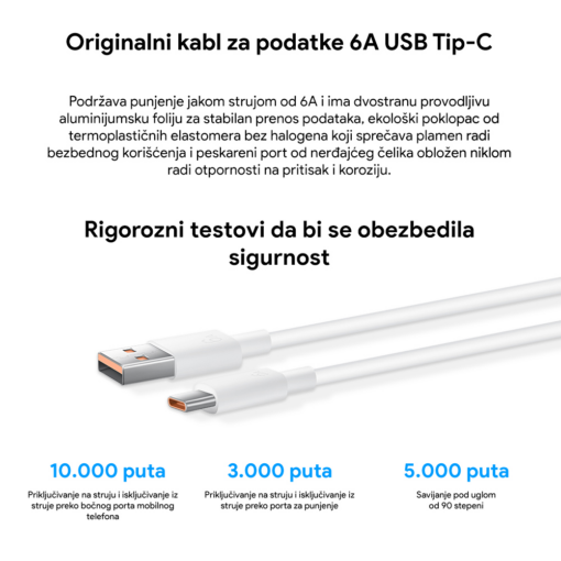 Kucni punjac Honor Super Charge 66W sa kablom beli - Image 5