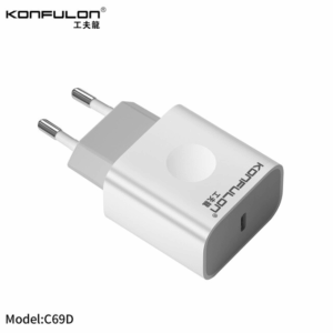 Kucni punjac KONFULON C69D+DC15 PD20W sa PD kablom Type C na Type C beli