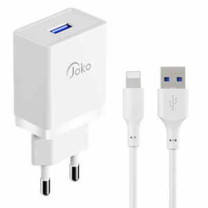 Kucni punjac KONFULON JK82 + PX15 PD 20W, QC 18W, sa kablom USB na Type C beli
