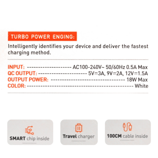 Kucni punjac LDNIO A1209Q QC3.0, 18W sa micro USB kablom beli - Image 5