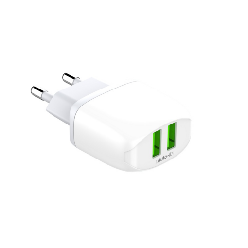 Kucni punjac LDNIO A2219 2xUSB 5V 2.4A 12W sa Type C kablom beli - Image 2