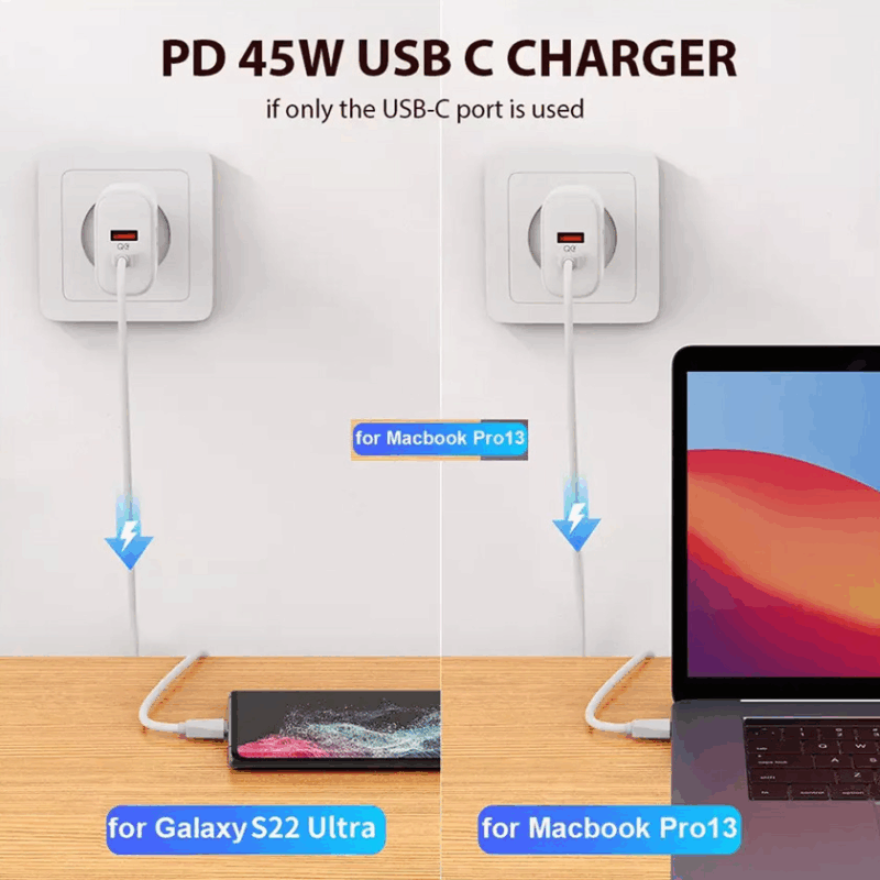 Kucni punjac LDNIO A2526C PD, QC4+, QC3.0, PPS 45W USB na Lightning