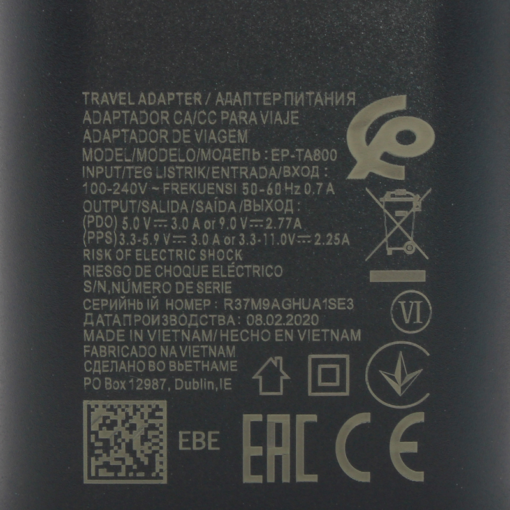 Kucni punjac PD Fast charger 25W 3A za Samsung crni HQ (bez kabla) - Image 3