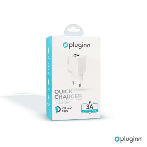 Kucni punjac Pluginn PI-D73-33w, GaN, QC3.0 PD3.0, PPS, USB-PD 20W+33W, 53W (total) beli CE - Image 3