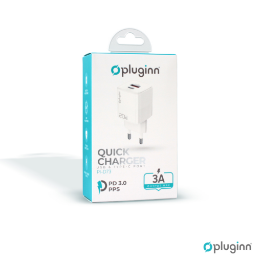 Kucni punjac Pluginn PI-D73, QC3.0 PD3.0, PPS, USB-PD 18W+20W, 38W (total) beli CE - Image 3