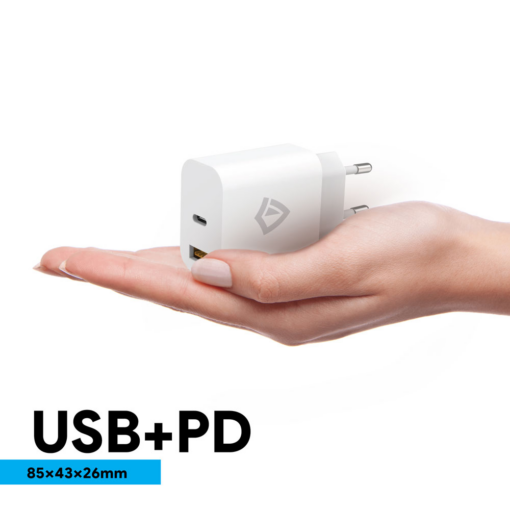 Kucni punjac Teracell Evolution TC-15GP, QC 3.0, PD 3.0, 20W sa PD Type c kablom beli CE - Image 3