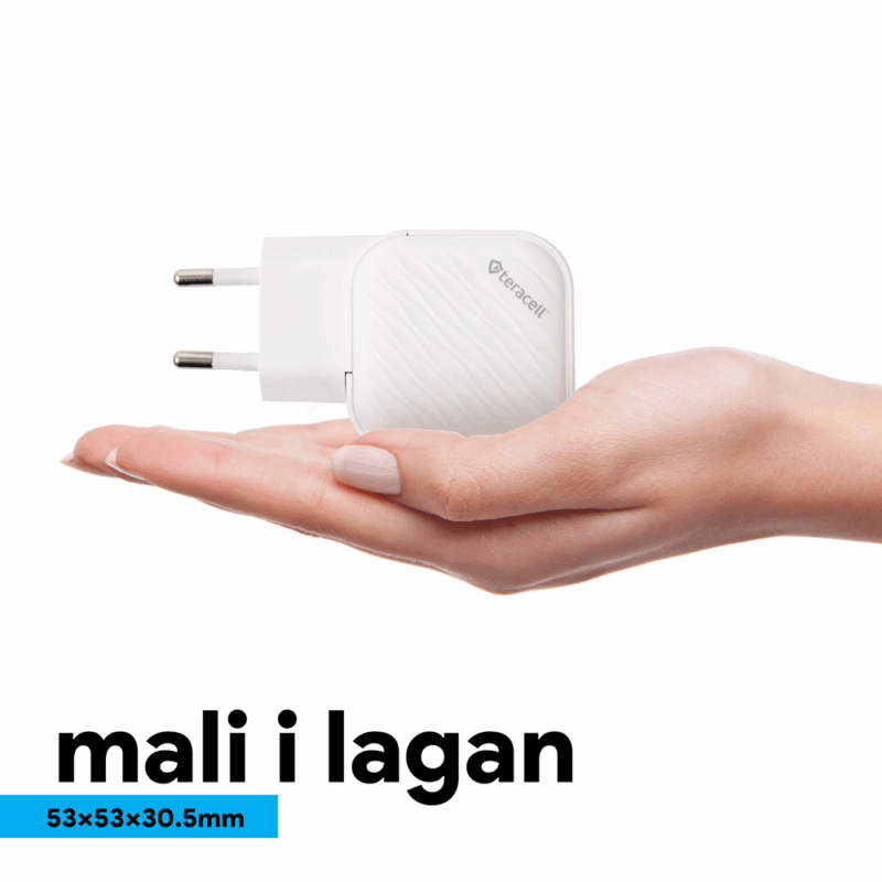 Kucni punjac Teracell Evolution TC-17GP, GaN, PPS, PD 3.0, 65W beli CE