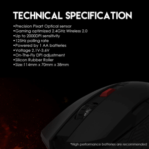 Mis Wireless Fantech WG10 Raigor II crveni