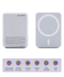 Power bank prenosiva baterija Magsafe REMAX RPP-509 Fantasy Series PD 20W + Wireless 15W Fast Charging 5000mAh beli