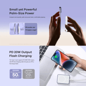 Power bank prenosiva baterija Magsafe REMAX RPP-509 Fantasy Series PD 20W + Wireless 15W Fast Charging 5000mAh beli