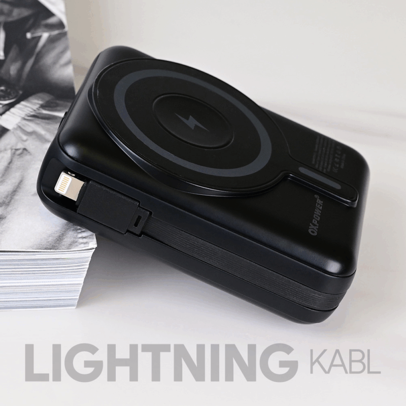 Power bank prenosiva baterija Oxpower PDW11 PD QC 22.5W 12000 mAh crna