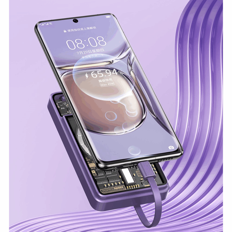 Power bank prenosiva baterija REMAX Phantom Series RPP-580 PD 20W+QC 22.5W 10000mAh plavi