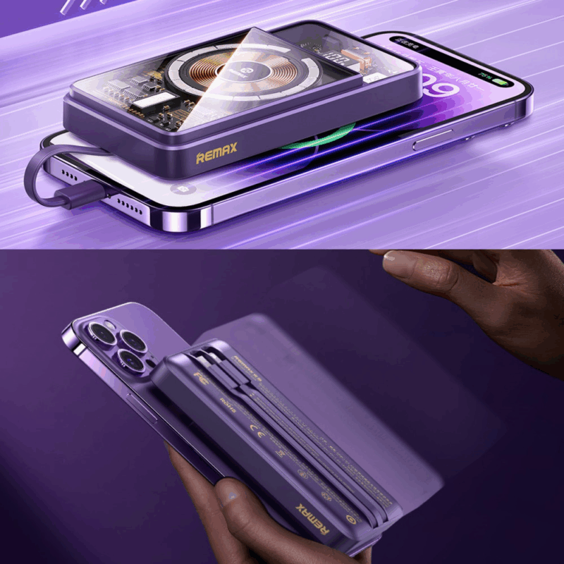 Power bank prenosiva baterija REMAX Phantom Series RPP-580 PD 20W+QC 22.5W 10000mAh plavi