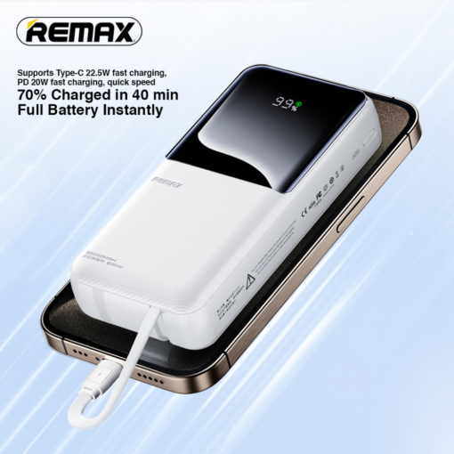 Power bank prenosiva baterija REMAX Cynlle Series RPP-680 PD 20W+QC 22.5W 20000mAh crni - Image 5