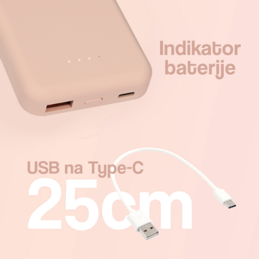 Powerbank Magsafe PD 5000 mAh roze - Image 3