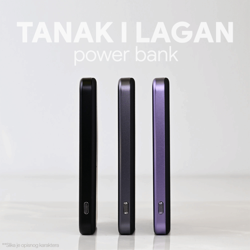 Powerbank Oxpower Magsafe PD W52 5000mAh crna