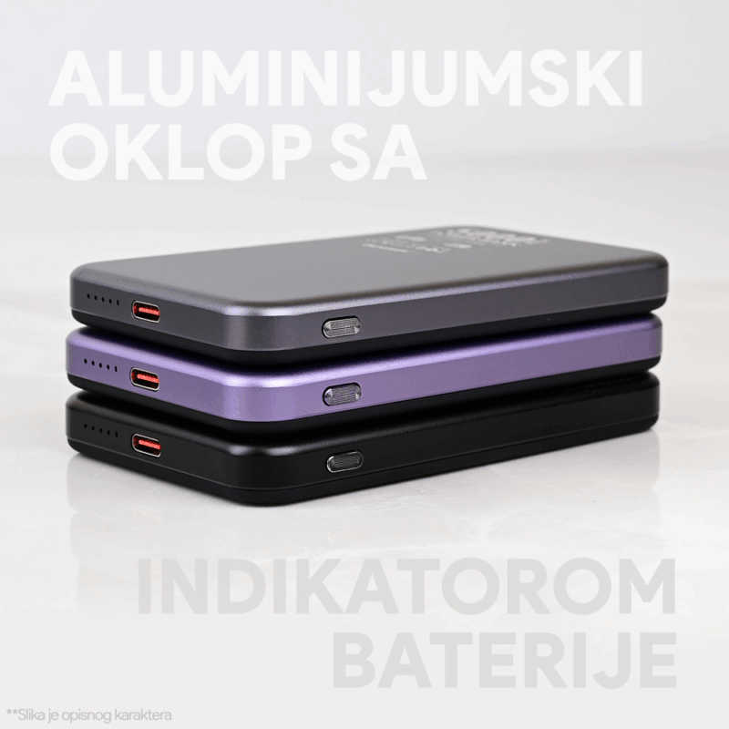 Powerbank Magsafe PD W52 5000mAh siva