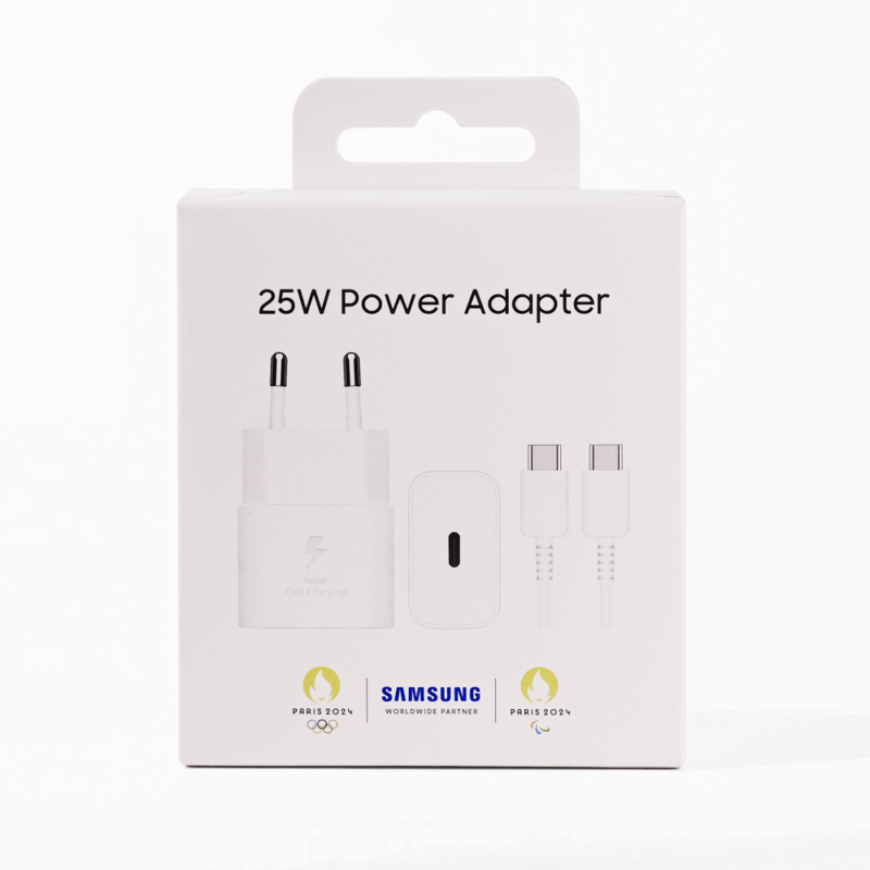 Samsung kucni punjac (USB Type-C) 3A 25W sa kablom beli (EP-T2510-NBE)