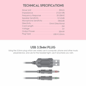 Slusalice Gaming Fantech HG20 Chief II Sakura