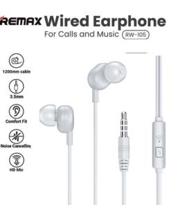 Slusalice REMAX Wired RW-105 3.5 mm bele