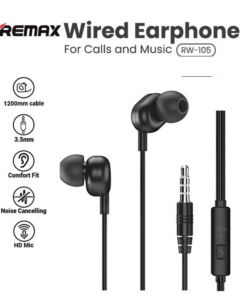 Slusalice REMAX Wired RW-105 3.5 mm crne