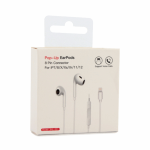 Slusalice sa adapterom za punjenje JH 201 za iPhone lightning bele