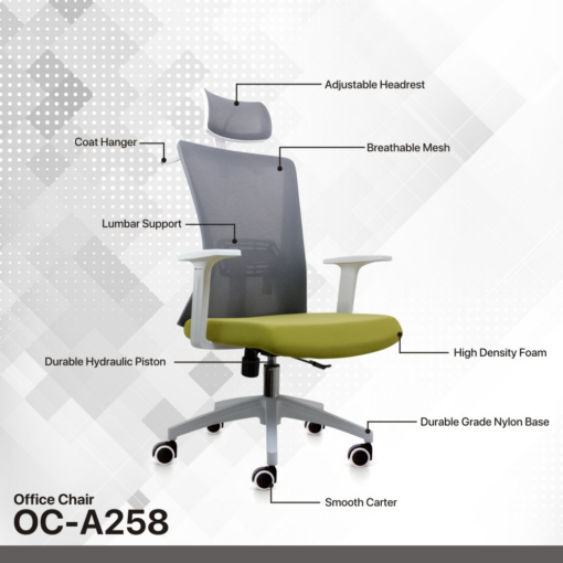 Stolica Office Fantech OC-A258 siva - Image 5