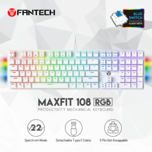 Tastatura Mehanicka Gaming Fantech MK886 RGB Atom crna (Blue switch)