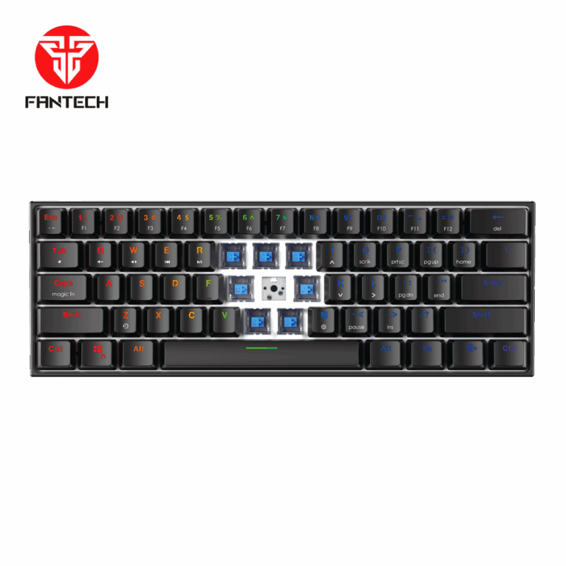 Tastatura Mehanicka Gaming Fantech MK857 RGB Maxfit61 FROST crna (Blue switch)