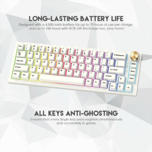Tastatura Mehanicka Gaming Fantech MK858 RGB Maxfit67 Space Edition (white switch)