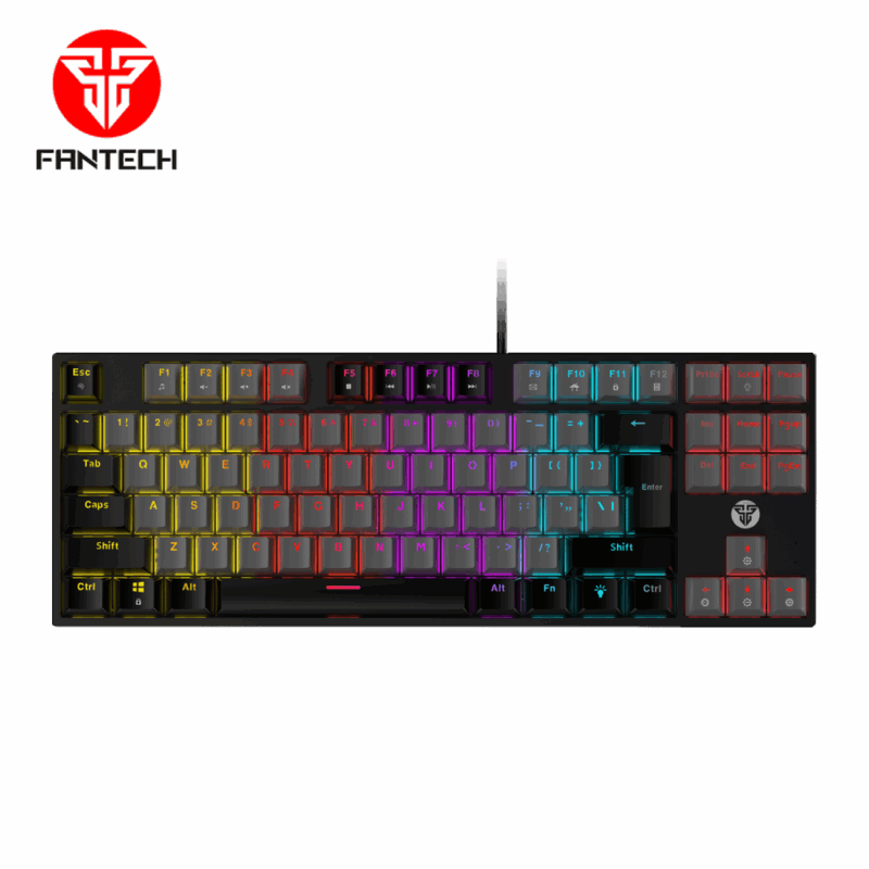 Tastatura Mehanicka Gaming Fantech MK876 RGB Atom TKL siva (Blue switch)