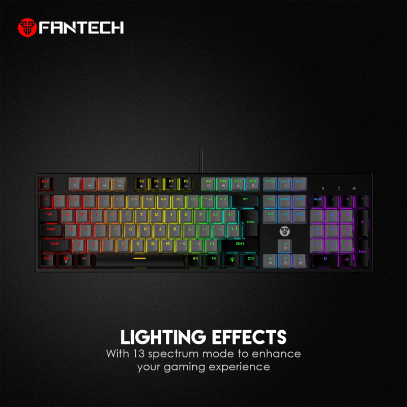 Tastatura Mehanicka Gaming Fantech MK886 RGB Atom crna (Blue switch)