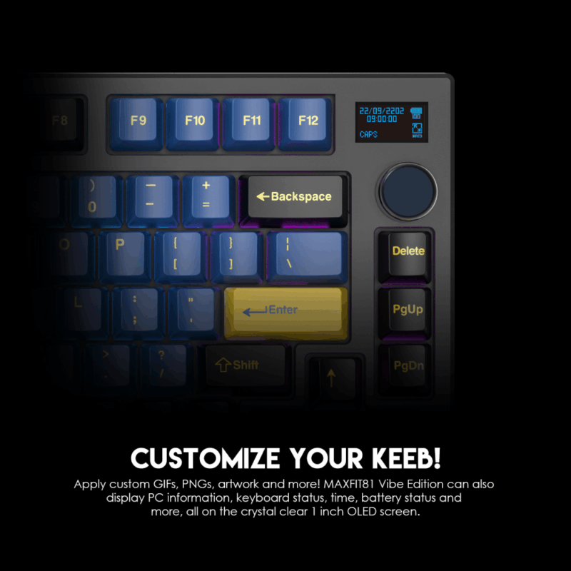 Tastatura Mehanicka Gaming Fantech MK910 RGB Vibe Maxfit 81 Grand Cobalt Wireless  (Yellow switch)