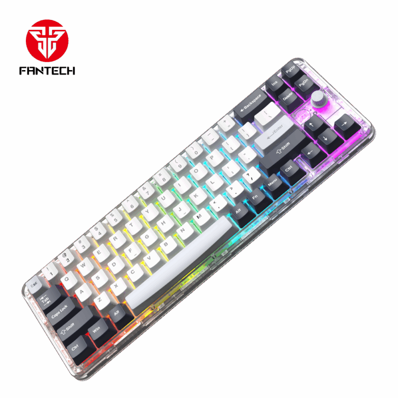 Tastatura Mehanicka Gaming Fantech MK911 RGB Vibe Maxfit 70 Epic Greyscale Wireless (Yellow switch)