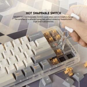 Tastatura Mehanicka Gaming Fantech MK911 RGB Vibe Maxfit 70 London Tour Wireless (Yellow switch)