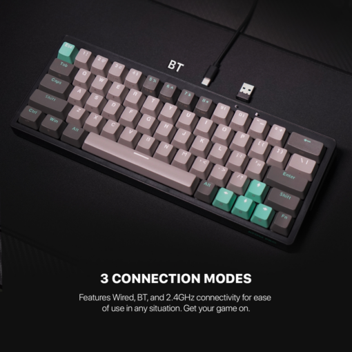 Tastatura Mehanicka Gaming Fantech MK912 RGB Atom PRO63 Wireless Mercury (blue switch) - Image 4