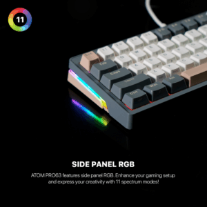 Tastatura Mehanicka Gaming Fantech MK912 RGB Atom PRO63 Wireless Mercury (blue switch)