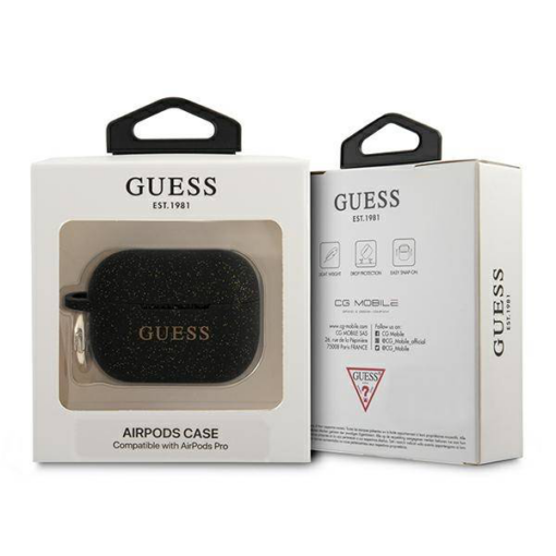 Torbica Guess Airpods Pro Glitter crna (GUAPSGGEK) - Image 3