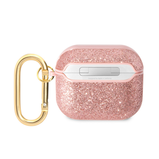 Torbica Guess za Airpods 3 PU Glitter Flake pink (GUA3HGGSHP) - Image 2