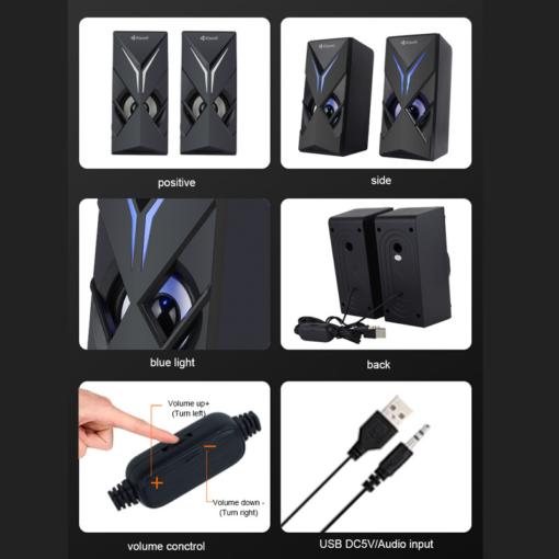 Zvucnik Kisonli U-9005 LED crni - Image 4