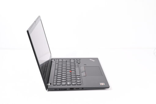 Lenovo ThinkPad X395 left side view with ports and keyboard