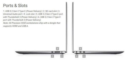 DELL PRECISION 5550 Intel Core i7-10850H 64GB 1TB 15.6" Windows 10 Pro